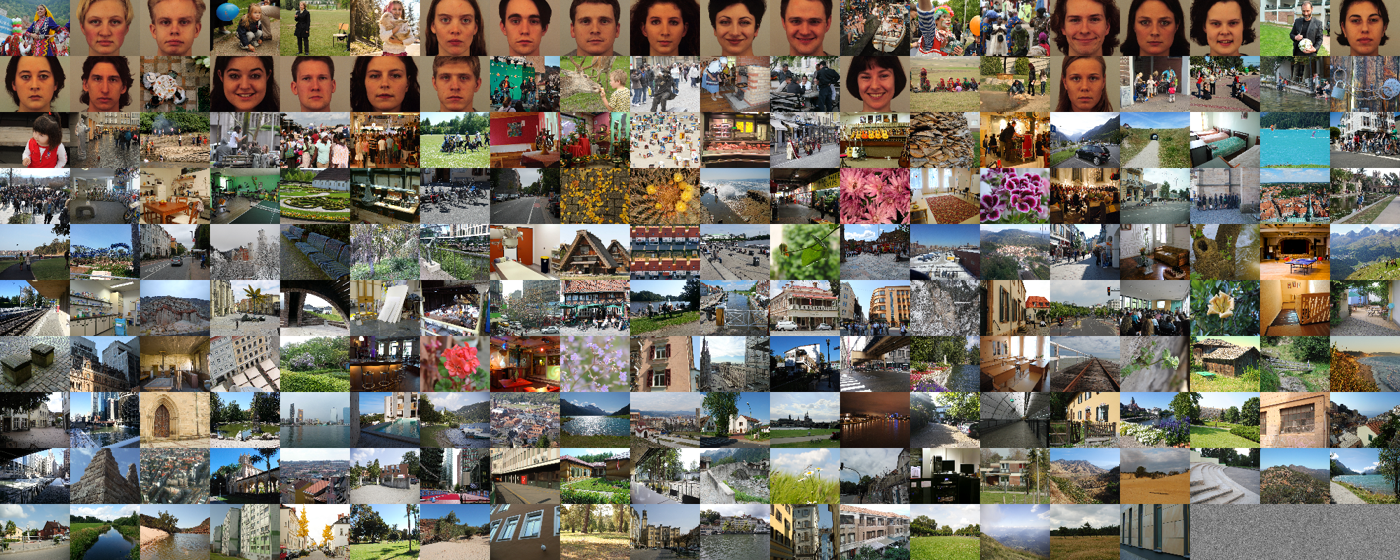 Images used in the eye-tracking experiment, sorted by their global visual salience, from left to right, and top to bottom.